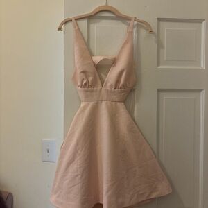 LoveShackFancy Peach Backless Dress
